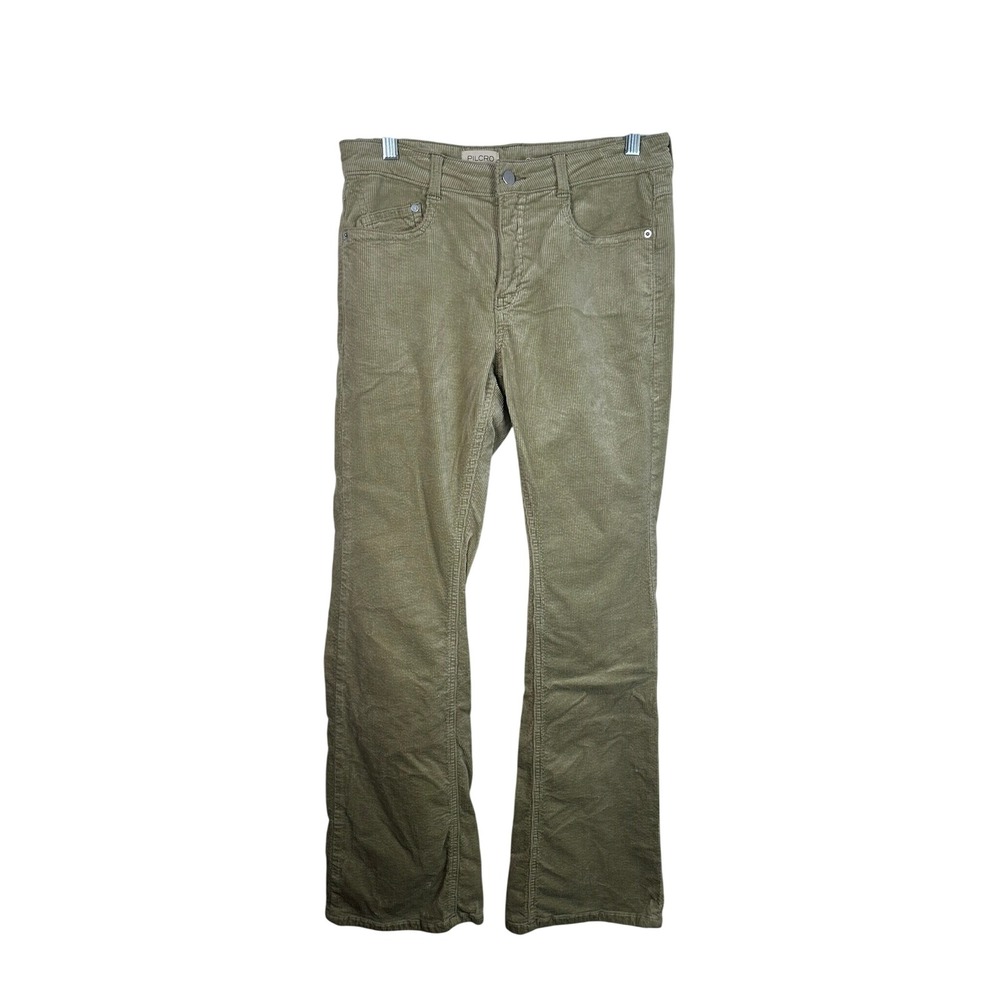 Pilcro Corduroy Pants Women 27‎ Sage Green Excellent Slim Straight Mid Rise
